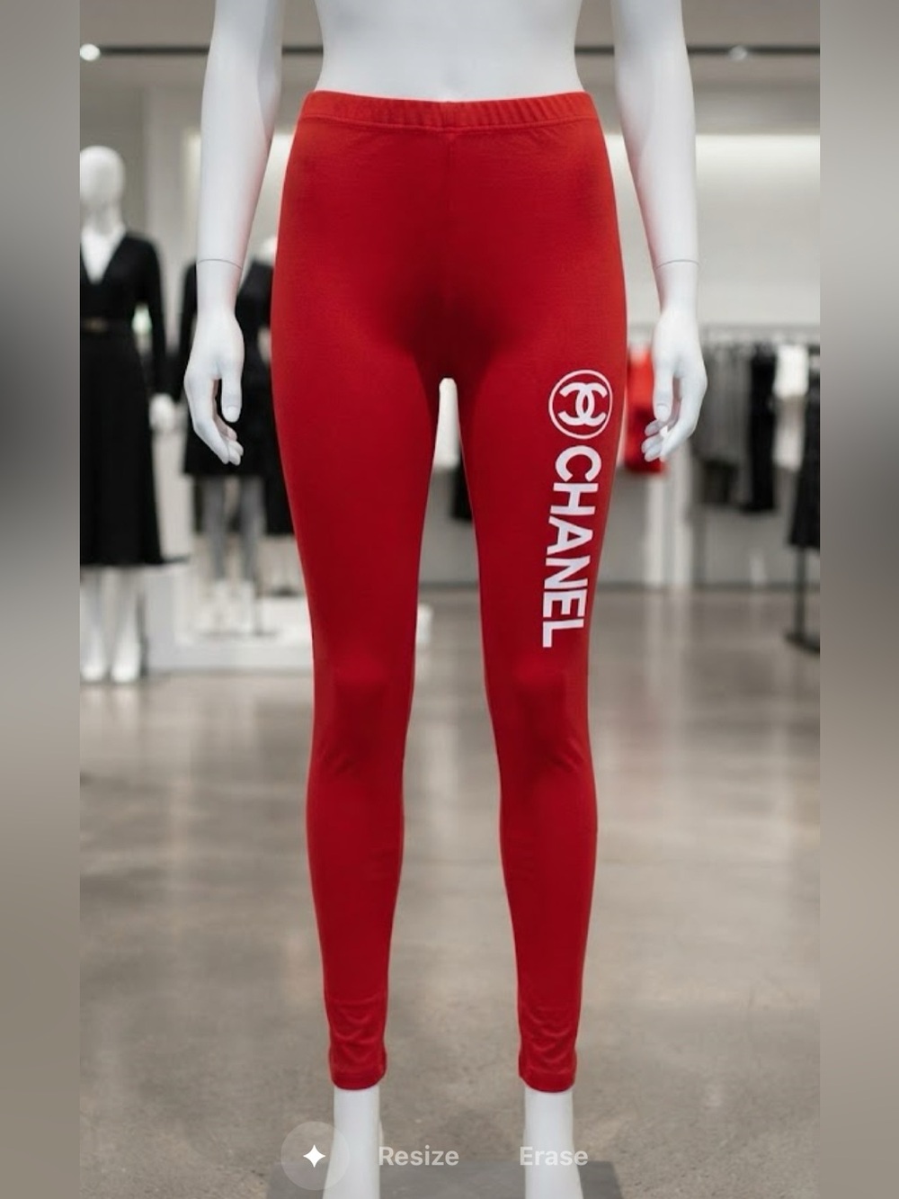 New Hand made Red Logo Leggings - Women's Stretch Slim Fit Pants